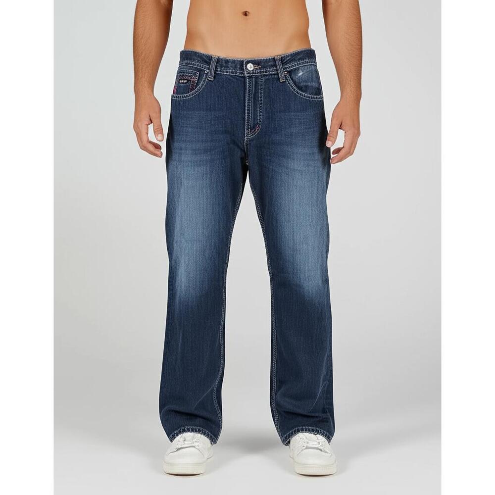 Enyce Sean Comb Designer Men Dark Blue Straight Leg Hip Hop Urban Jeans Size 36